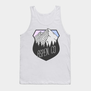 Aspen, Colorado Mountain Crest Sunset Tank Top